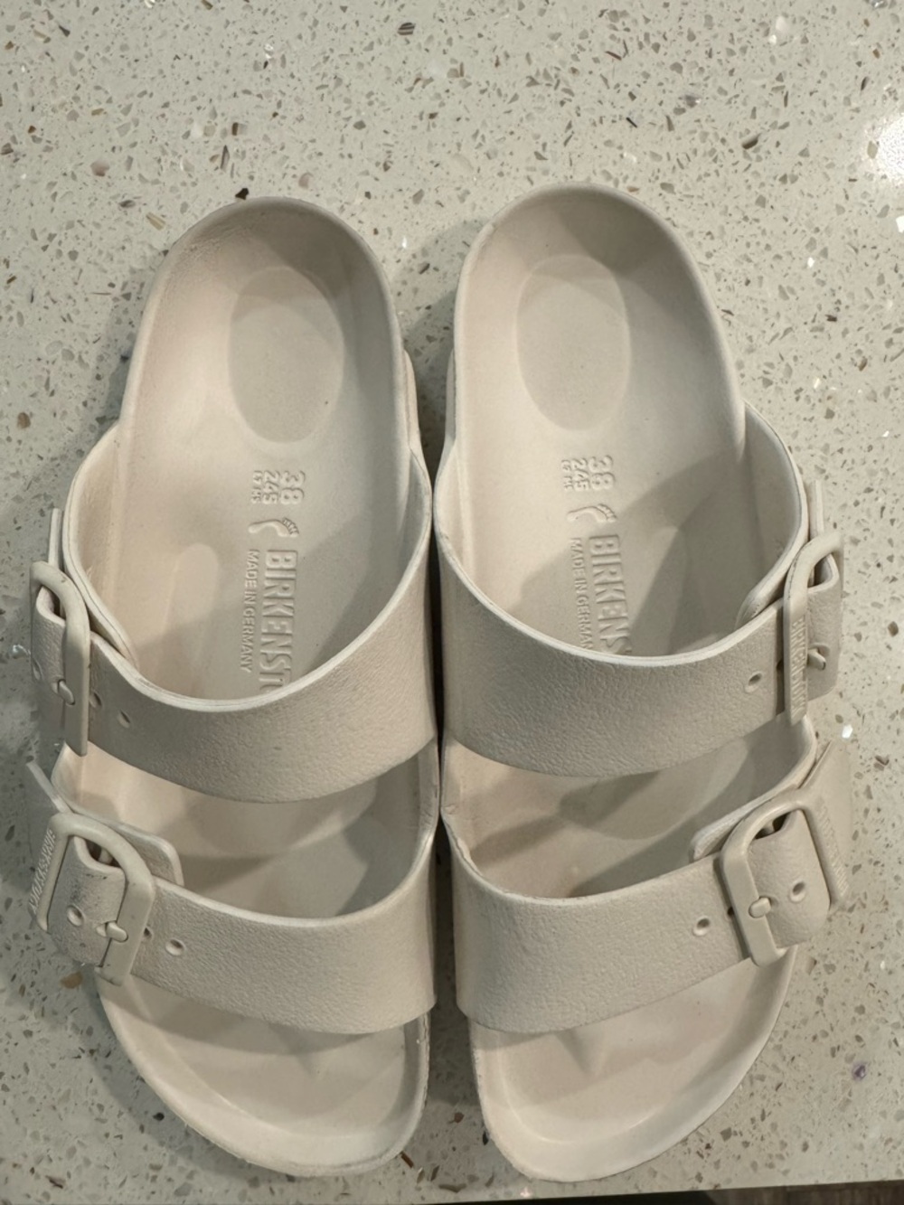 Birkenstock Two-Strap EVA Sandals in Cream - Picture 1 of 3